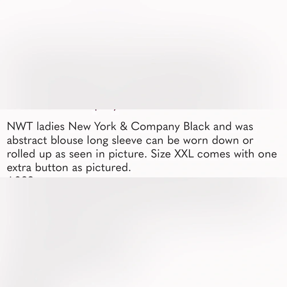 New York and Company Ladies Blouse size XXL - Picture 6 of 6